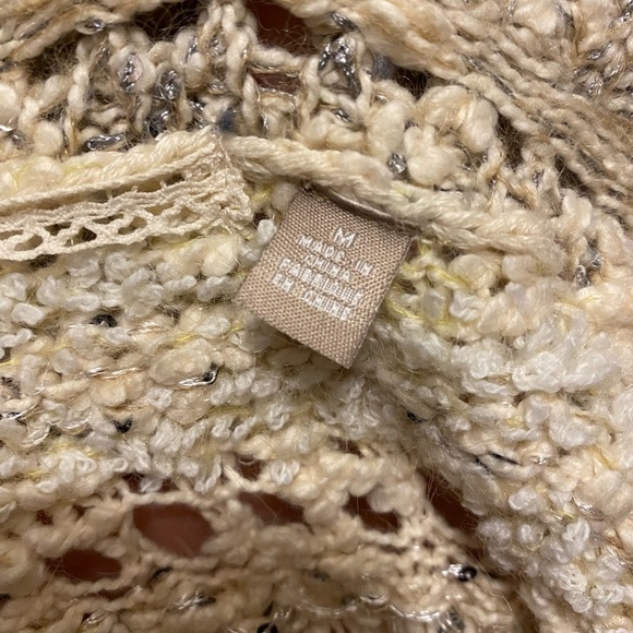 🪷Anthropologie🪷Knitted & Knotted Cardigan Open Knit Wool Mohair Blend, Medium - Picture 8 of 15